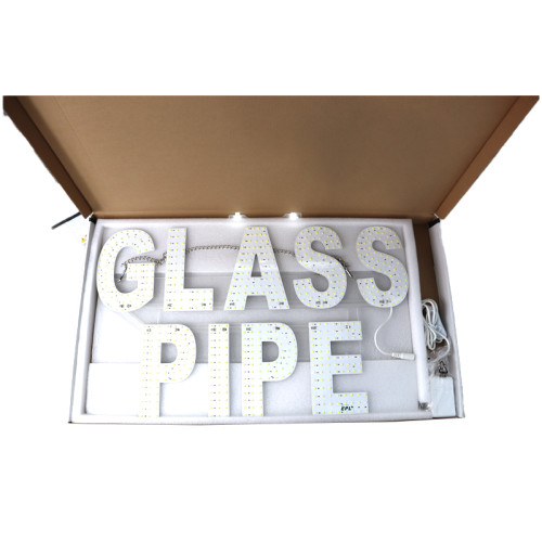 LED SIGN MEDIUM (GLASS PIPE) 13"X22" - WHITE